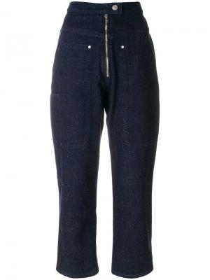 Укороченные джинсы с высокой талией Isabel Marant. Цвет: синий