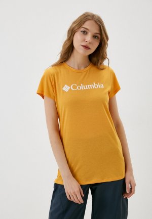 Футболка Columbia. Цвет: оранжевый