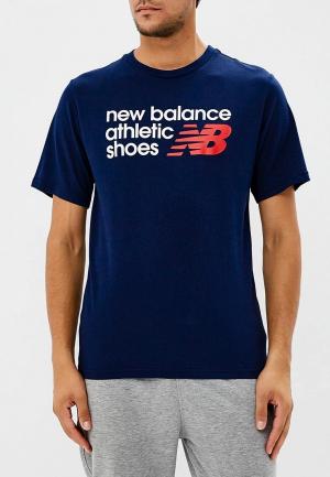 Футболка New Balance. Цвет: синий