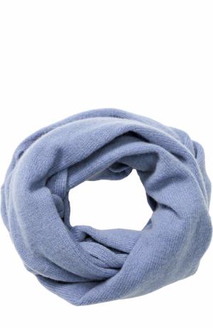 Кашемировый шарф-снуд Tegin. Цвет: голубой