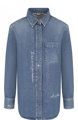 Джинсовая блуза с накладным карманом Stella McCartney. Цвет: синий