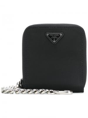 Saffiano chain wallet Prada. Цвет: чёрный