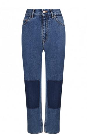 Укороченные джинсы прямого кроя Golden Goose Deluxe Brand. Цвет: синий