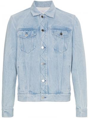 Джинсовая куртка с принтом-логотипом Givenchy. Цвет: синий