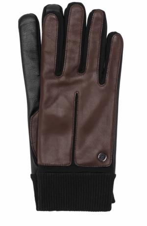 Кожаные перчатки с манжетами Roeckl. Цвет: темно-коричневый