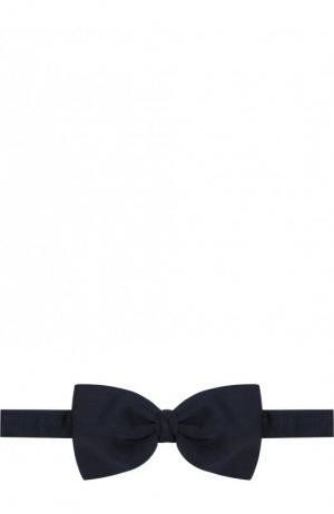 Комплект из шелкового галстука-бабочки и камербанда Ermenegildo Zegna. Цвет: темно-синий