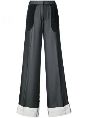 Двухслойные брюки с лампасами Derek Lam. Цвет: чёрный