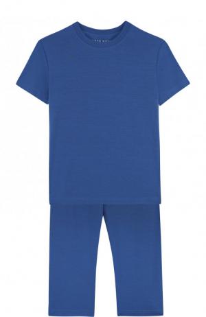 Пижама из вискозы Derek Rose. Цвет: голубой