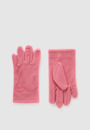 Перчатки United Colors of Benetton. Цвет: розовый