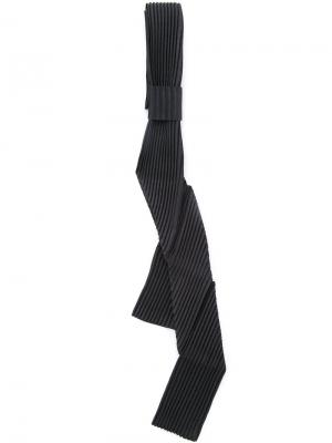 Плиссированный галстук Homme Plissé Issey Miyake. Цвет: чёрный