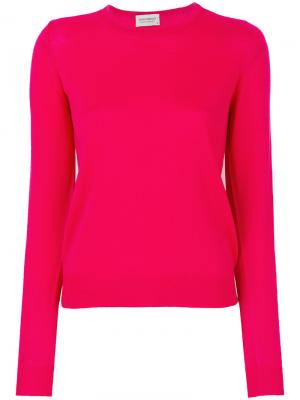 Базовый свитер с круглым вырезом John Smedley. Цвет: розовый и фиолетовый