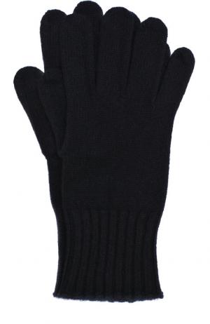 Кашемировые вязаные перчатки Cruciani. Цвет: темно-синий