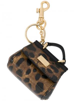 Брелок в виде сумки Sicily Dolce & Gabbana. Цвет: коричневый