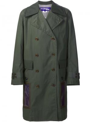 Двубортное пальто Junya Watanabe Comme Des Garçons Man. Цвет: зелёный