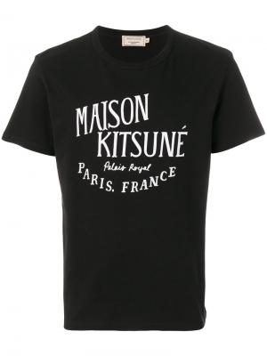 Футболка с принтом логотипа Maison Kitsuné. Цвет: чёрный
