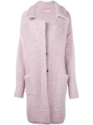 Пальто-кардиган на пуговицах A.F.Vandevorst. Цвет: розовый и фиолетовый