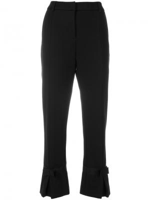 Укороченные брюки  с бантами Cavalli Class. Цвет: чёрный