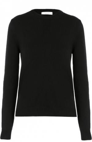 Кашемировый пуловер с круглым вырезом и заклепками Valentino. Цвет: черный
