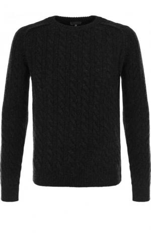 Кашемировый свитер фактурной вязки Lanvin. Цвет: темно-серый