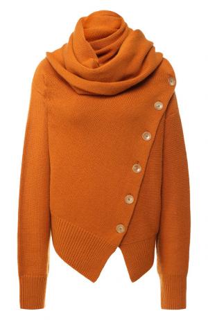 Пуловер из смеси шерсти и кашемира Joseph. Цвет: оранжевый