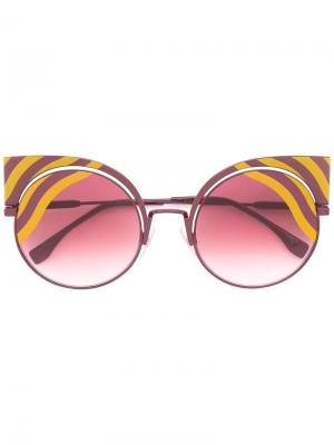 Солнцезащитные очки Hypnoshine Fashion Show Fendi Eyewear. Цвет: розовый и фиолетовый
