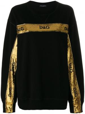 Толстовка с пайетками Dolce & Gabbana. Цвет: чёрный
