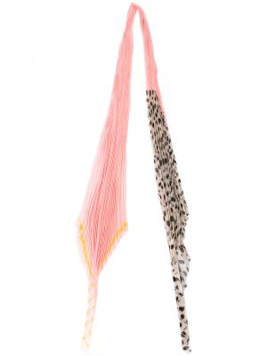 Плиссированный шарф Haider Ackermann. Цвет: розовый и фиолетовый