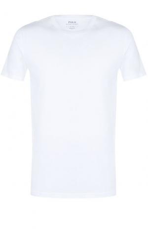 Комплект из двух хлопковых футболок с круглым вырезом Ralph Lauren. Цвет: белый
