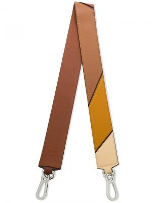 Ремень для сумки дизайна колор-блок Loewe. Цвет: коричневый