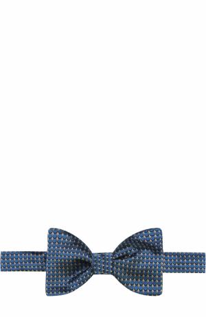 Шелковый галстук-бабочка с узором Lanvin. Цвет: голубой