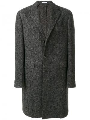 Однобортное пальто Boglioli. Цвет: серый
