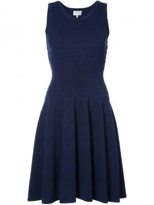 Платье с зигзагообразной текстурой Milly. Цвет: синий
