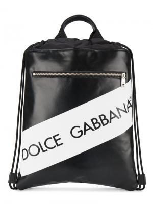 Рюкзак с логотипом Dolce & Gabbana. Цвет: чёрный