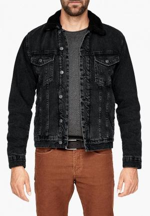 Куртка джинсовая s.Oliver. Цвет: черный