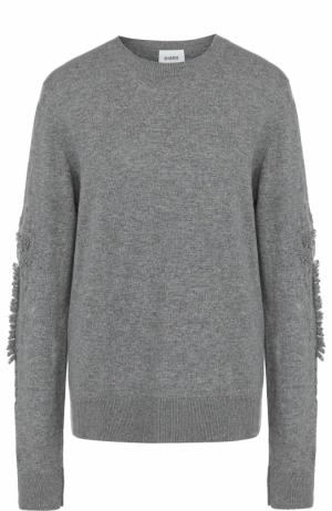 Кашемировый пуловер с круглым вырезом Barrie. Цвет: серый