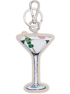 Брелок для ключей Martini Fendi. Цвет: белый