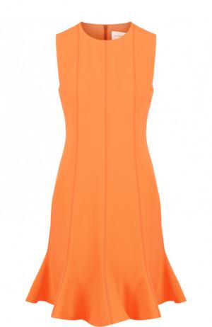 Приталенное мини-платье без рукавов Victoria, Victoria Beckham. Цвет: оранжевый