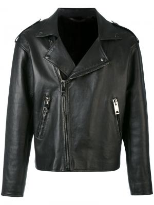 Классическая байкерская куртка Liska. Цвет: чёрный
