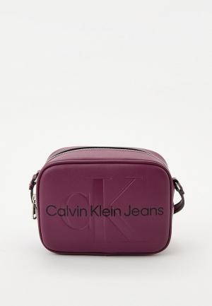Сумка Calvin Klein Jeans. Цвет: фиолетовый