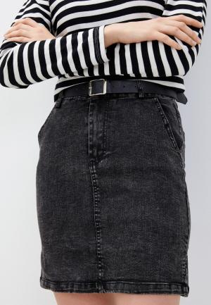 Юбка джинсовая Moki. Цвет: серый