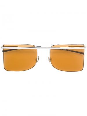 Солнцезащитные очки с металлической деталью Calvin Klein 205W39nyc. Цвет: металлический