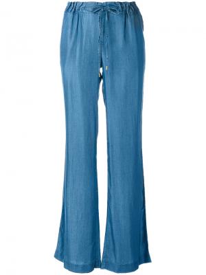 Расклешенные брюки с эластичным поясом Michael Kors. Цвет: синий