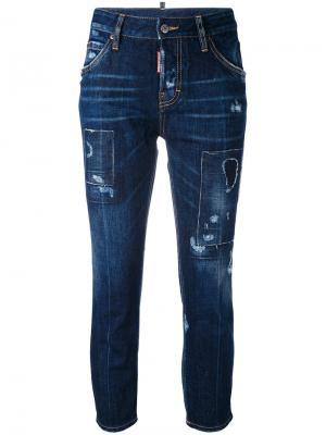 Укороченные джинсы London Dsquared2. Цвет: синий