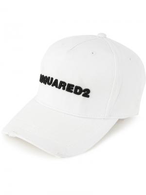 Бейсбольная кепка с логотипом Dsquared2. Цвет: белый