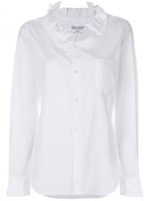 Рубашка с рюшами Comme Des Garçons. Цвет: белый