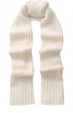Кашемировый шарф фактурной вязки FTC. Цвет: белый