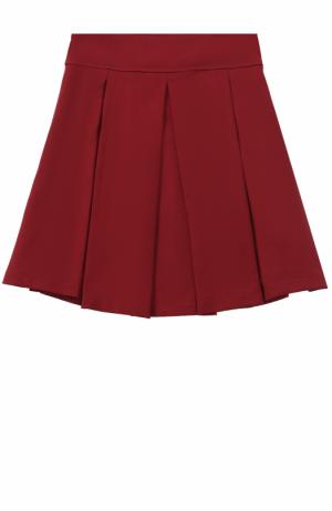 Мини-юбка с широким поясом и защипами Aletta. Цвет: бордовый