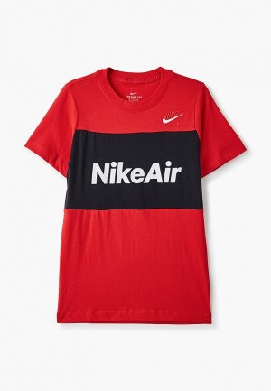Футболка Nike. Цвет: красный