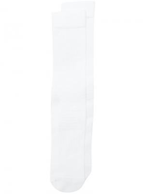Однотонные носки Y-3. Цвет: белый
