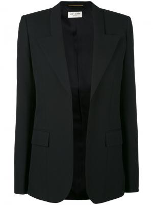 Пиджак с заостренными лацканами Saint Laurent. Цвет: чёрный